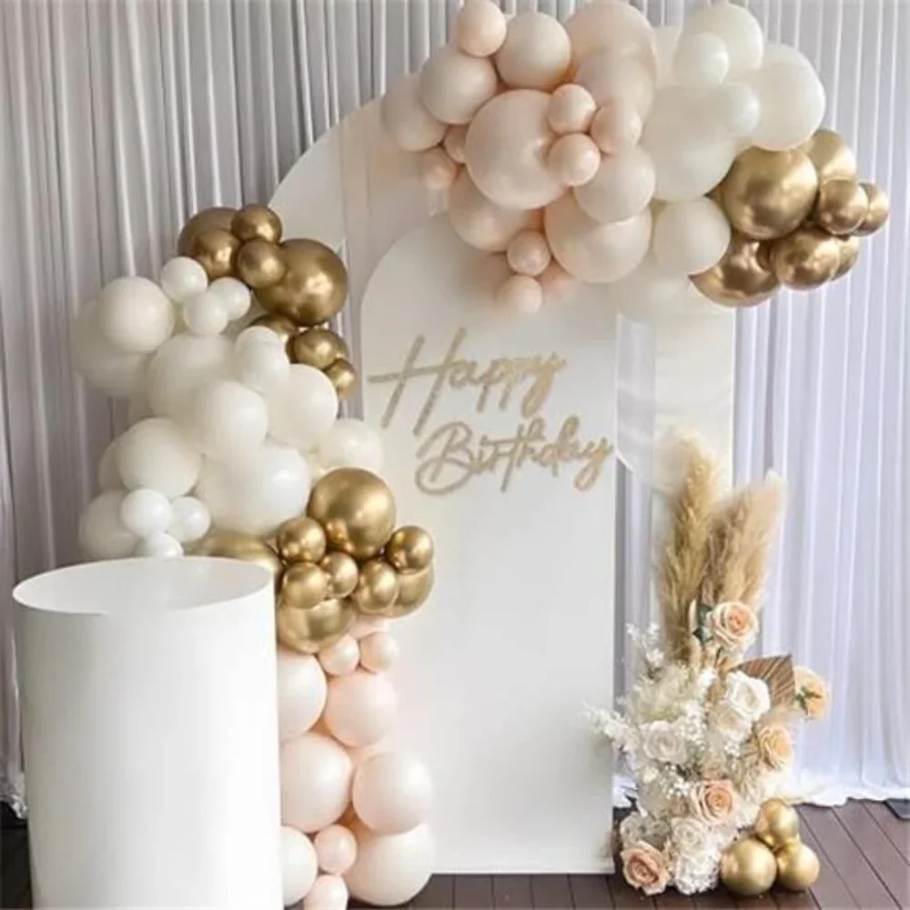 Happy Birthday Sign Glitter Gold Felt Party Backdrop Balloon Decoration Wall Ban